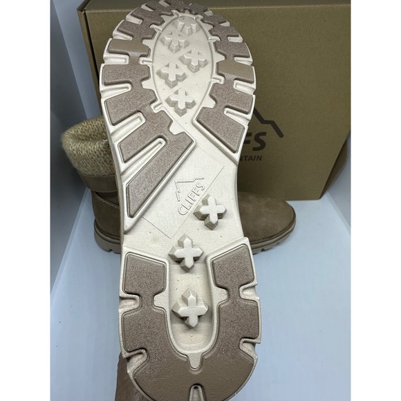 Cliffs by White Mountain Kelsie Womens Boots 8.5M Natural Tan Hiking Knit 319052 - Picture 4 of 6